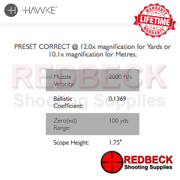 Hawke Vantage 4-12×40 AO Rimfire .22 WMR scope