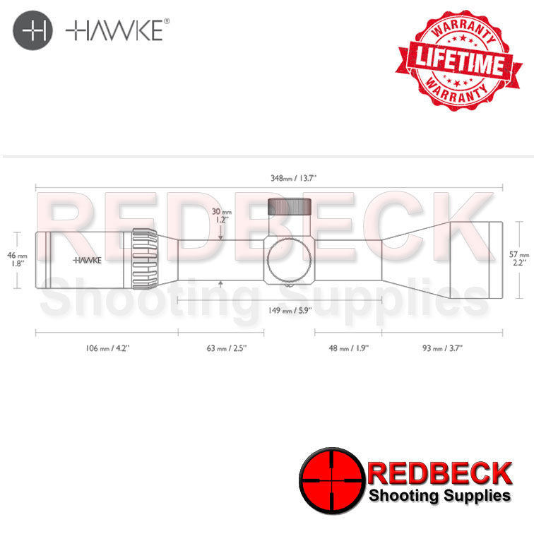 Hawke Airmax 30 WA Wide Angled SF Second Focal Plane 4-16×50 SF Scope