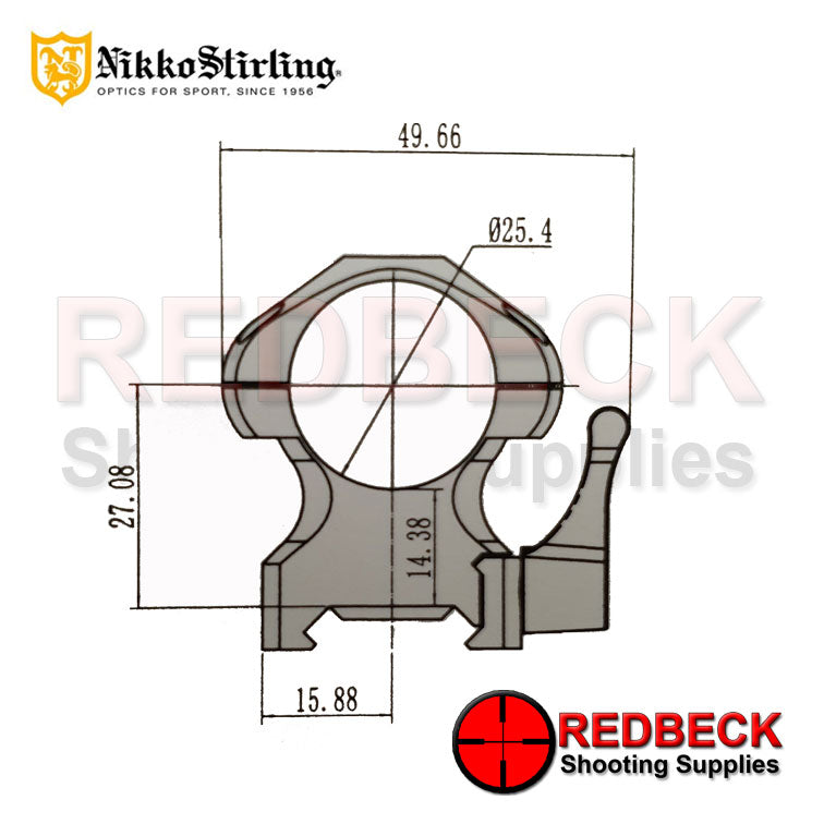 STEEL-LOK QUICK RELEASE STEEL MOUNTS ONE INCH DIAMETER 5/8" WEAVER HIGH