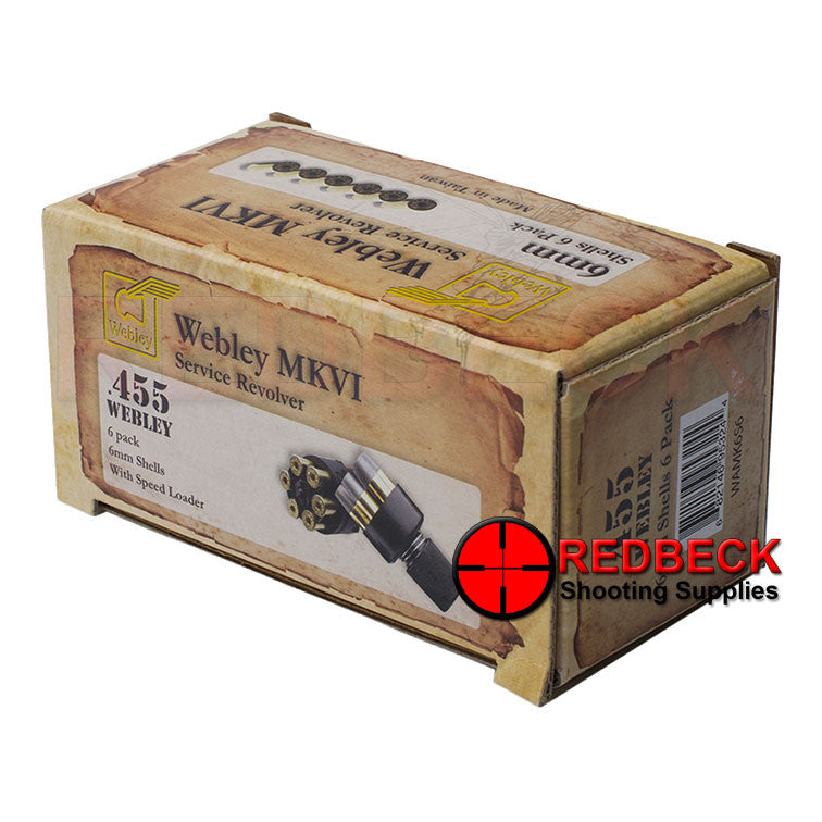 Webley MKVI Replacement Shells 6 Pack with Speed Loader