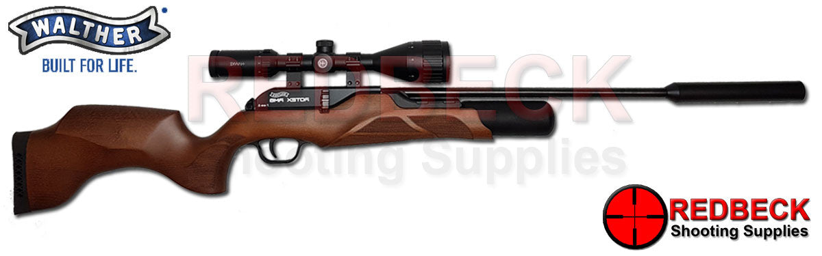 Walther Rotex RM8 with wooden stock air rifle.