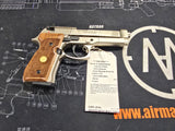 Second Hand Beretta M92 FS Nickel wood grips .177