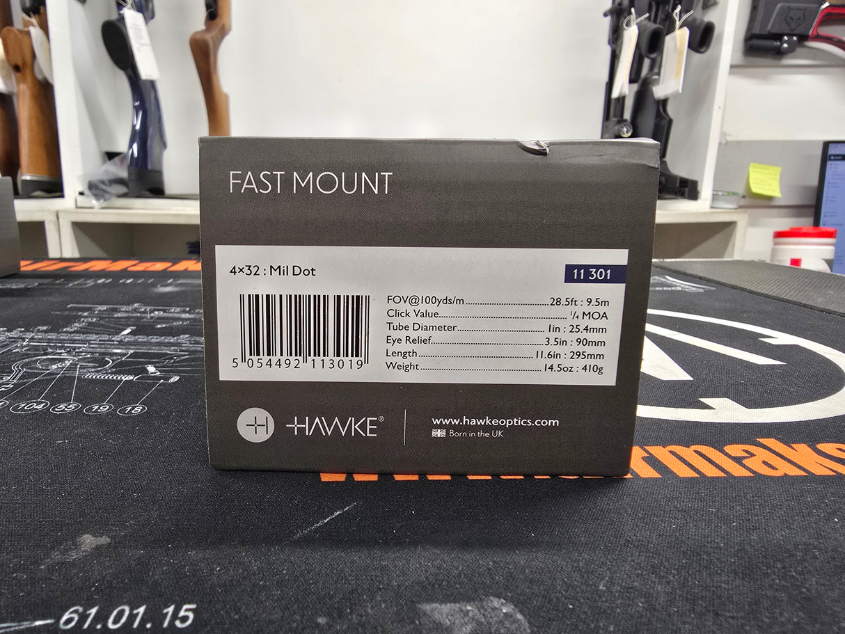 Second hand Hawke Fast mount 4x32