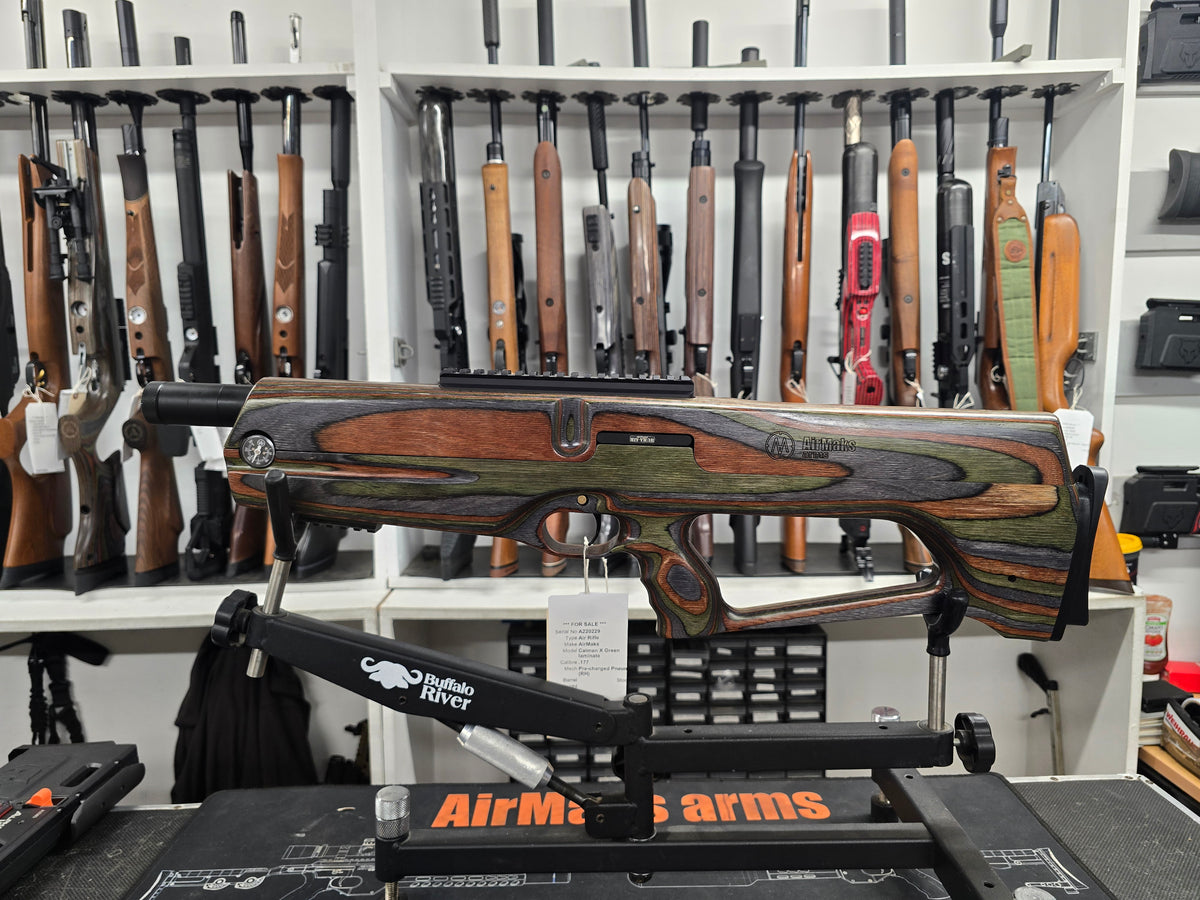 Second Hand Airmaks Caiman X  green laminate .177