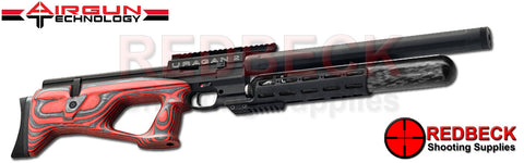 AGT Uragan 2 Red Laminate airrifle with 600mm barrel and red laminate stock.