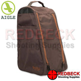 AIGLE WELLY BOOT BAG. THIS WELLINGTON BOOT BAG IS SHOWN IN A LIGHT BROWN COLOUR.