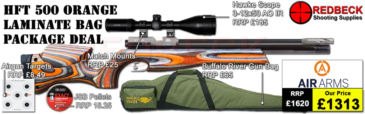 Air Arms HFT 500 Orange Laminate Air Rifle Package Deal – Redbeck ...