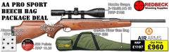Air Arms Pro Sport Beech air rifle
Hawke 3-12x50 AO IR Scope
Match Mounts
Buffalo River Gun Bag
JSB Pellets
