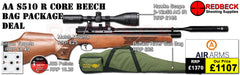 Air Arms S510 R Core Regulated Beech Stock Bag Package includes

A fully tested certificated quality rifle.
A detailed test certificate
manufacturers Guarantee
Air Arms S510 R Core Regulated Beech Stock
Hawke Vantage 3-12x50 AO IR Scope
Match Mounts
Buffalo river Gun bag
pellets
Targets
2 magazines
Silencer