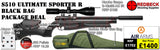 Air Arms S510 R Ultimate Sporter Regulated package deal includes a Air Arms Silencer, Hawke 3-12x50 AO IR Scope, Match Mounts, Fill Valve, Pellets, Targets and Air Rifle Bag.