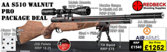 Air Arms S510
Air Arms Silencer&nbsp;
Hawke 3-12x50 AO IR Scope
Match Mounts
2 Magazines
Fill Valve
Hard Case
Bipod Adapter
Tilt Bipod