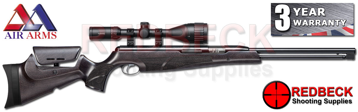 The Air Arms TX200 Ultimate Springer with Stained Black Stock, in Full Length.