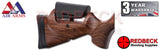 Air Arms TX200 Ultimate Springer Walnut stock Full Length air rifle . Close up of black adjustable cheek piece.