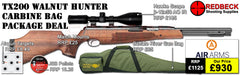 Air Arms TX200 HC Walnut air rifle
Hawke 3-12x50 AO IR Scope
Match Mounts
Buffalo River Gun Bag