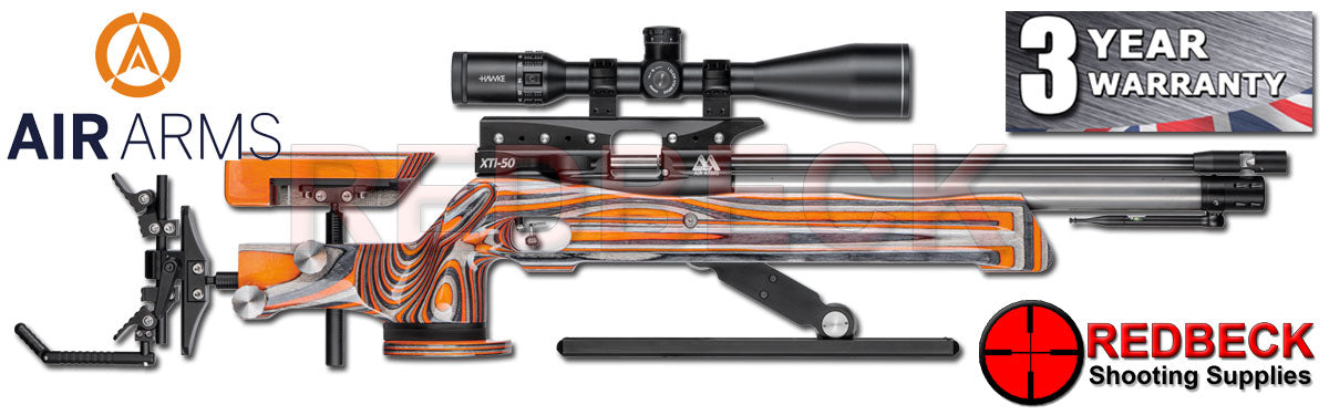 Air Arms XTI 50 FT Field Target Air Rifle orange laminate rh view