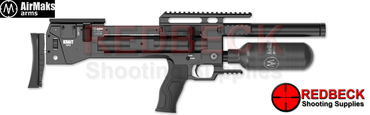 AIR MAKS ARMS Krait MKII Standard Right Side View Showing the new style fab defence pistol grip. 