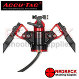 Accu-Tac Air Rifle And Rifle Hydro Bipod 5.13"-12" Picatinny Close Up View Showing The Picatinny Mounts And The Skeleton Bipod Arms. 