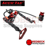 Accu-Tac Air Rifle And Rifle Hydro Bipod 5.13"-12" Picatinny Overall View Showing Most Of The Key Features Of The Bipod With The Accu-Tec Engravings On The Feet. 