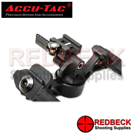 Accu-Tac FC-4 Air-Rifle And Rifle G2 QD Bipod Mount View Showing The Picatinny Rail And The Quick Release System.  