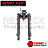 Accu-Tac PC-5 Rifle And Air Rifle Picatinny Bipod Top View Showing An Overall Look Of The Bipod For Example The Skeleton Design Of The Quick Release.  