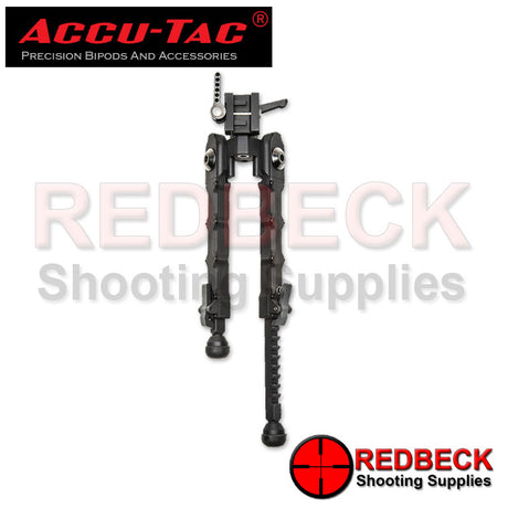 Accu-Tac SR-5 G2 Rifle And Air Rifle Picatinny Bipod Extended Top View Showing How The Bipod Leg Is Held Into Place When It Is Extended. 