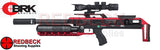 The Brocock BRK Ghost Limited Edition World Record Edition Air Rifle in Red and Black. Shown from left hand side.