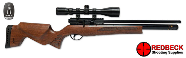 BSA BUCCANEER PRO BEECH AIR RIFLE RIGHT HAND SIDE VIEW chowing the cocking lever and the picatinny rail. 