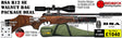 BSA R12 SE AIR RIFLE WITH WALNUT STOCK BAG PACKAGE DEAL. THIS PACKAGE DEAL INCLUDES THE BSA r12 walnut airgun, hawke 3-12x50 AO IR scope, match mounts, quality gun bag pellets and targets.