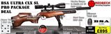 BSA ULTRA CLX SL SIDE LEVER AIR RIFLE PRO HARDCASE PACKAGE DEALS INCLUDES AIRGUN HAWKE 3-12X50 AO IR MSCOPE, MATCH MOUNTS, BIPOD, HARDCASE, PELLETS AND TARGETS.