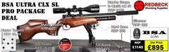 BSA ULTRA CLX SL SIDE LEVER AIR RIFLE PRO HARDCASE PACKAGE DEALS INCLUDES AIRGUN HAWKE 3-12X50 AO IR MSCOPE, MATCH MOUNTS, BIPOD, HARDCASE, PELLETS AND TARGETS.
