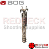 Bog Death Grip Bottom Land Mossy Oak Collapsed View Showing The Rubber Mount that keeps air rifle Secure. 