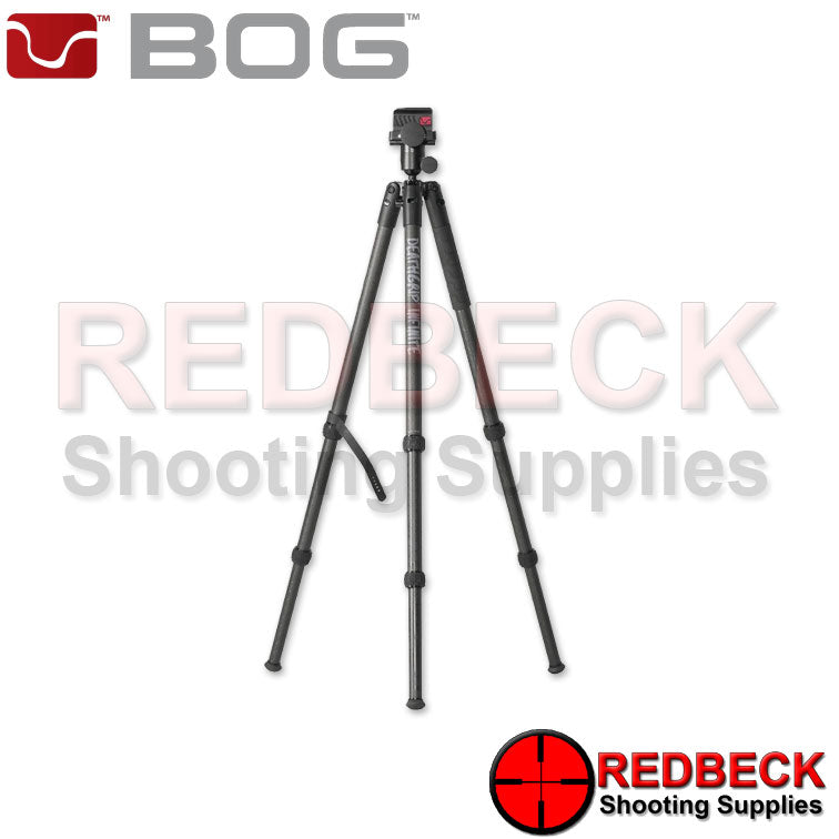 Bog Death Grip Infinite Carbon Fiber Extended View Showing The Tripod With Its Legs In The Extended Position.  