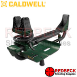 Caldwell Lead Sled DFT 2 Front View Showing the skeletonized front rest and rear pad.