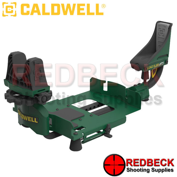 Caldwell Lead Sled DFT 3 Front View Showing the adjustable sliding frame tubes.