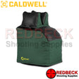 Caldwell Shoulder Saver Magnum Extended Rear Bag Filled Front View Showing The Overall Size Of The Rest.