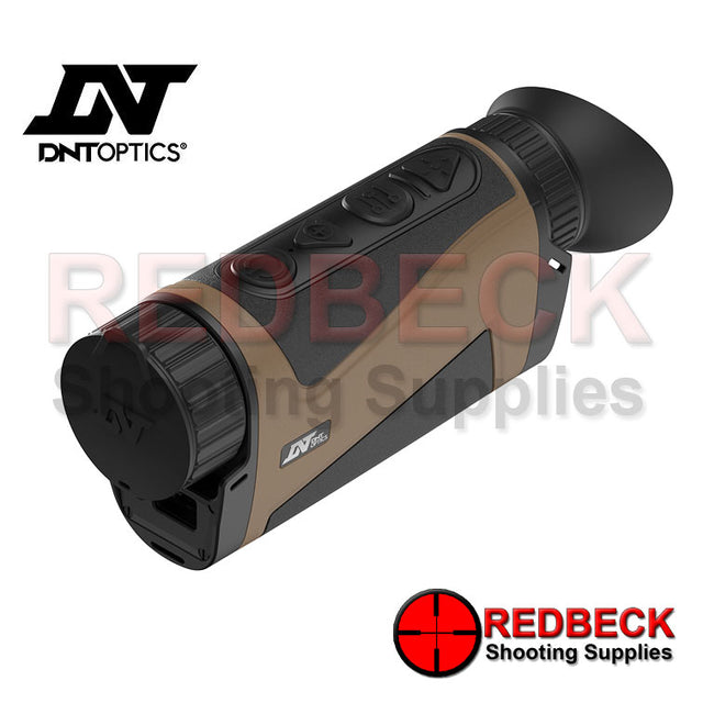 DNT OPTICS HOUND THERMAL SPOTTER WITH LRF COVER VIEW showing the overall design of the spotter. 