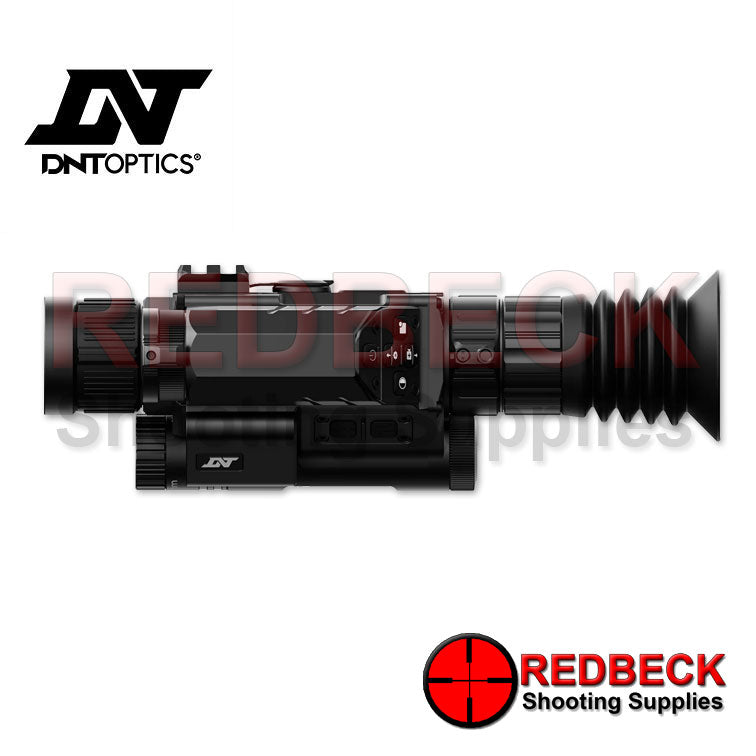 DNT OPTICS THERMNIGHT NIGHT VISION SCOPE TNC335R TOP VIEW Showing The Rubber Eye Piece.