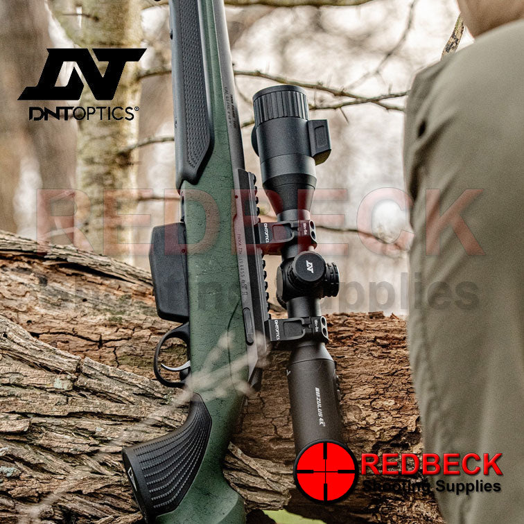 DNT OPTICS ZULUS 4K Tube Style Lifestyle View showing the rifle / air rifle scope attached 