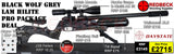 The Daystate Black Wolf Grey Laminate Hi Lite Package Deal is the most advanced PCP sporter in the world and for good reason. Included in the package deal is a Weihrauch Silencer, Hawke 3-12x50 AO IR Scope, Match Mounts, 1 Magazines, Fill Valve, Gun Case, Bipod, Picatinny Adapter, Pellets, Targets 