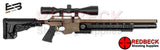 EB ARMS XV2RS FDE AIRRIFLE FULL RIGHT SIDE VIEW Showing The Side Lever And The Regulator Gauge. 