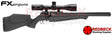 FX DRS CLASSIC AIRRIFLE BLACK SYTHETIC STOCK 500MM Barrel shown from right hand side. Shown with FX scope on top.
