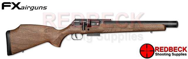 FX DRS MKII CLASSIC WALNUT 380mm Compact Right Hand View Showing the side lever and the picatinny rail. 