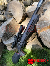 FX DRS MKII Redline Laminate Life Style View 3 Showing the m-lok Rail . 