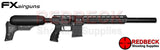 FX DRS MKII Tactical Standard Carbon Bottle 500mm Right Hand View Showing the AR Style pistol grip and the adjustable buttstock. 