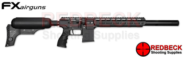 FX DRS MKII Tactical Standard Carbon Bottle 500mm Right Hand View Showing the AR Style pistol grip and the adjustable buttstock. 
