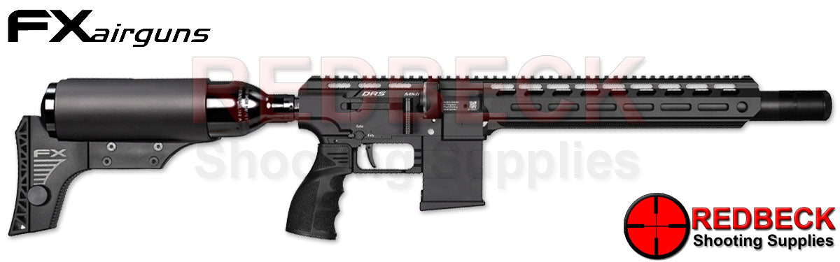 FX DRS MKII Tactical Takedown Aluminium Bottle 380mm Right Hand View Showing the picatinny rail and the side lever. 