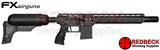 FX DRS MKII Tactical Takedown Carbon Bottle 380mm Right Hand View Showing the carbon bottle and the adjustable buttstock. 