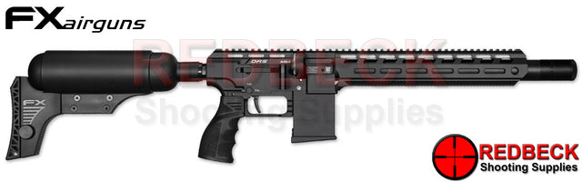 FX DRS MKII Tactical Takedown Carbon Bottle 380mm Right Hand View Showing the carbon bottle and the adjustable buttstock. 