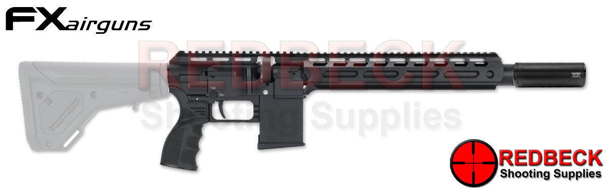 FX DRS Tactical Compact Without Stock Right Side View Showing the new shorter barrel and the included DonnyFL Moderator. 