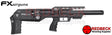 FX LEOPARD COMPOSITE COMPACT BLACK AIR RIFLE RIGHT HAND SIDE showing the adjustable rear butt pad and the weaver rail 